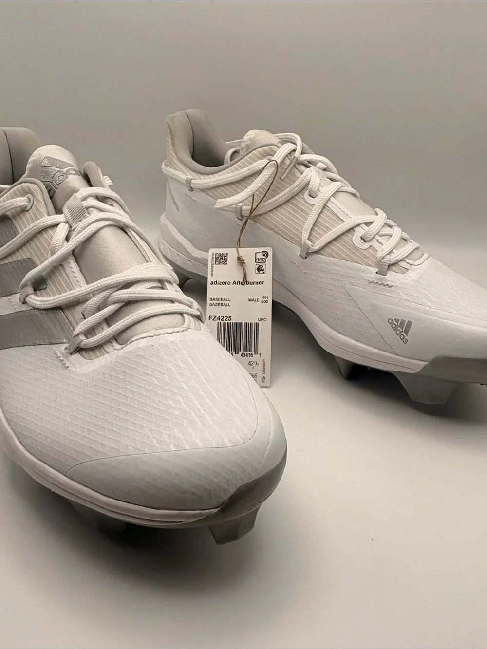 NWT Adidas Adizero Afterburner 8 Pro TPU Baseball Cleats Men's 9 White FZ4225